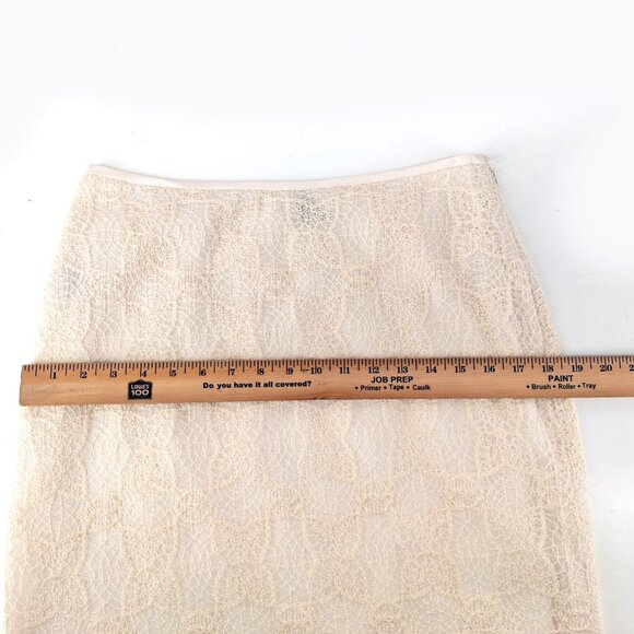 Marianne Kooimans Ivory Silk Layered Pencil Skirt Hand Loomed Textured Midi 2 M - Picture 11 of 12